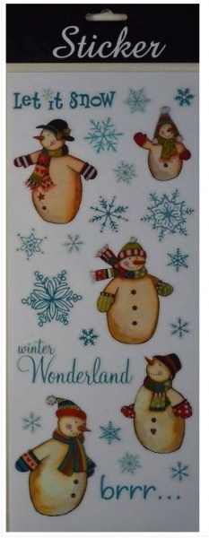 SNOWMANSTICKERS2412 - Let it Snow / Winter Wonderland Stickers